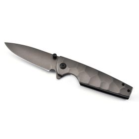 Folding Knife Carrying Small Field Survival Multifunctional Outdoor Blade (Color: Dark Grey)